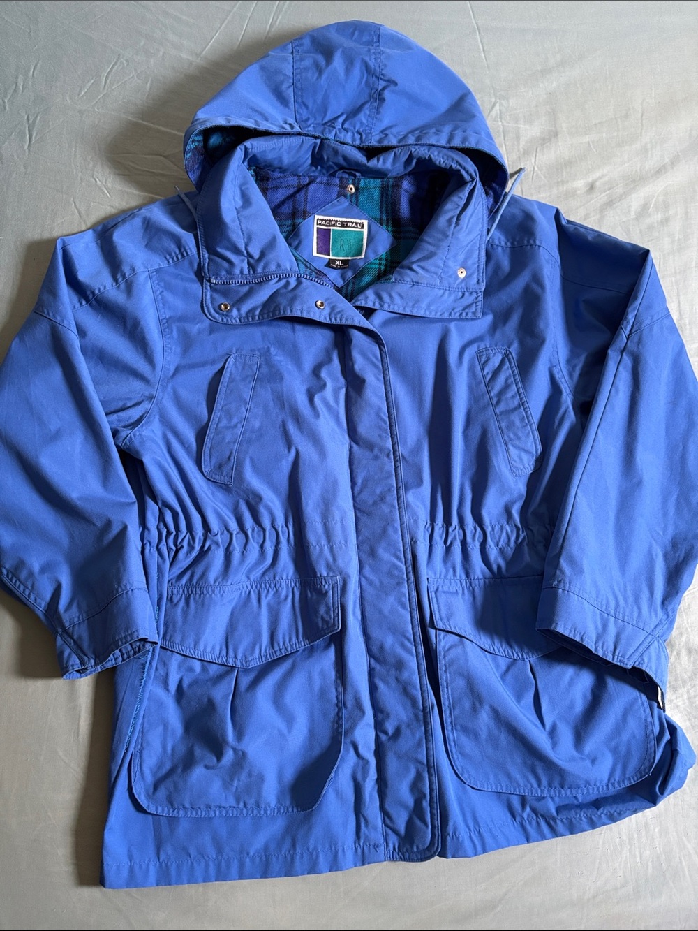 Pacific Trail Blue Hooded Utility Raincoat